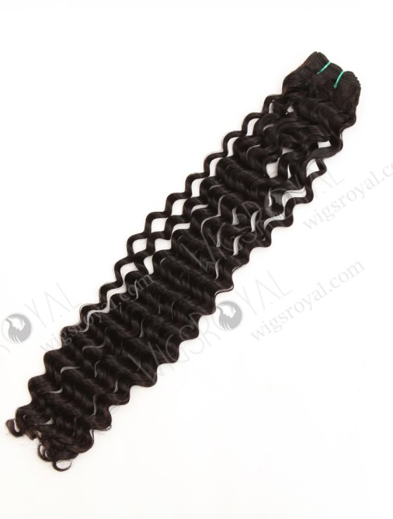 In Stock 5A Peruvian Virgin Hair 26" Double Drawn Deep Wave Natural Color Machine Weft SM-6174-33681
