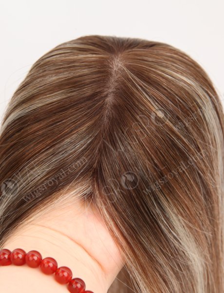 In Stock European Virgin Hair 16" All One Length T3/9/30/60# Highlights Color Hair Topper Topper-198