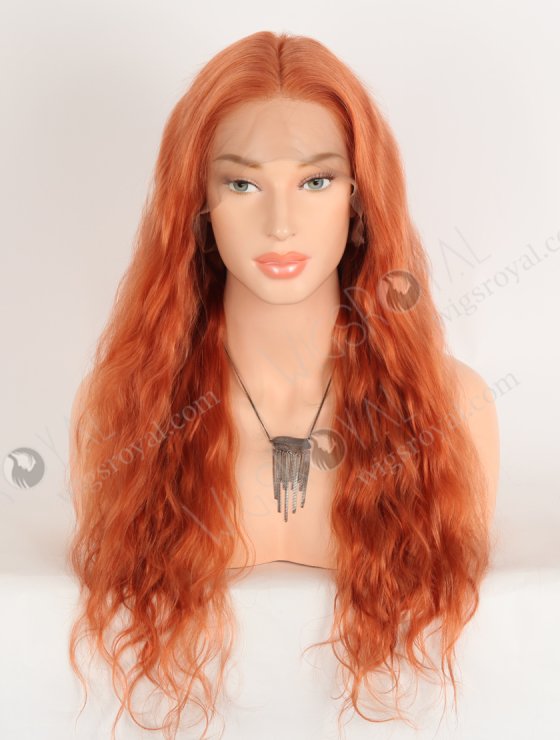 Fashion Red Orange Color Top Quality Human Hair Lace Front Wigs WR-CLF-078-33723