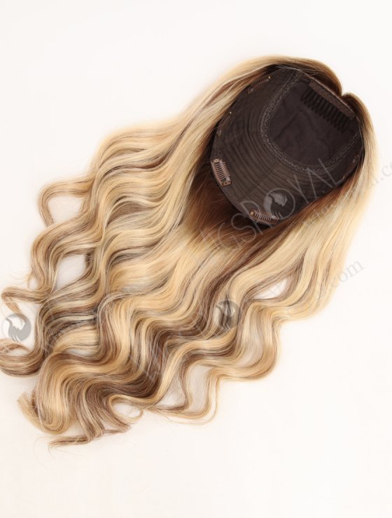 Balayage Hair Topper | 18 Inch Gorgeous Full Coverage Large Base 8 x 8 Silk Top Human Hair Topper-033-33748