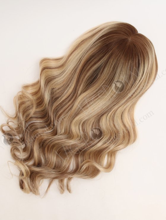 Balayage Hair Topper | 18 Inch Gorgeous Full Coverage Large Base 8 x 8 Silk Top Human Hair Topper-033-33752