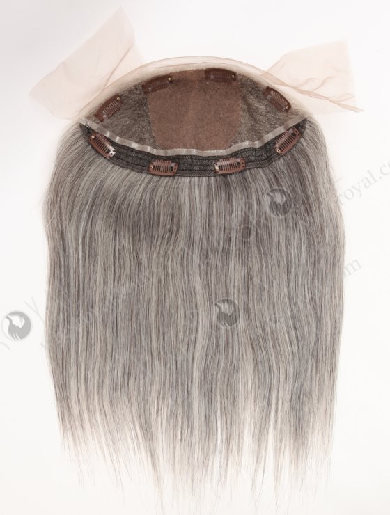 Lace Front Hidden Knots Human Hair Toppers With Clips For Hair Thinning WR-TC-124-33768