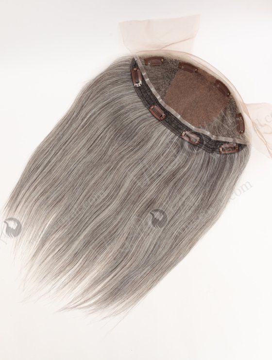 Lace Front Hidden Knots Human Hair Toppers With Clips For Hair Thinning WR-TC-124-33769