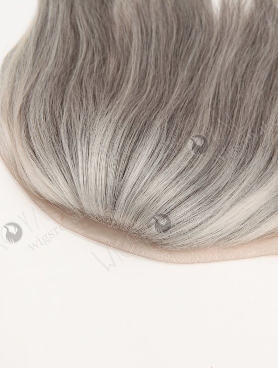 Lace Front Hidden Knots Human Hair Toppers With Clips For Hair Thinning WR-TC-124-33773