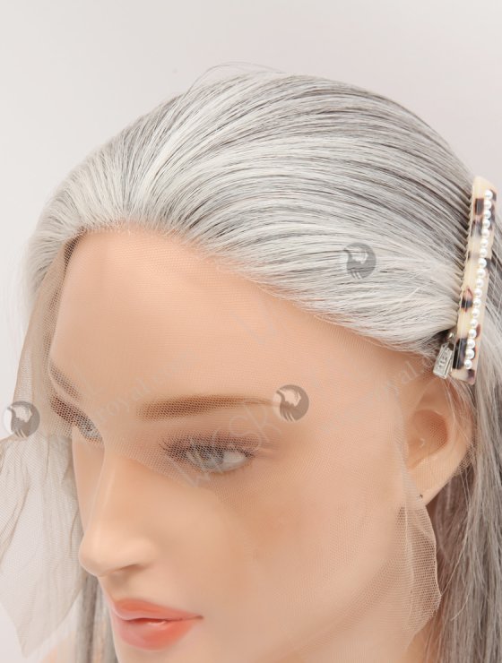 Lace Front Hidden Knots Human Hair Toppers With Clips For Hair Thinning WR-TC-124-33776