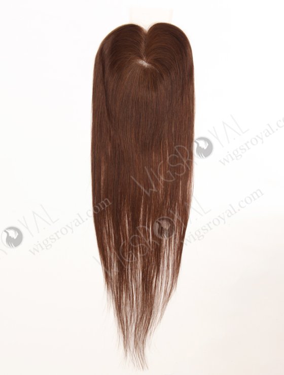 Brown Color Brazilian Virgin Human Hair Swiss Lace Topper WR-TC-127-33805