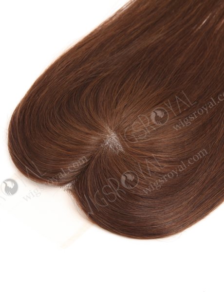 Brown Color Brazilian Virgin Human Hair Swiss Lace Topper WR-TC-127