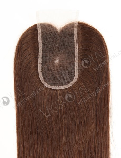 Brown Color Brazilian Virgin Human Hair Swiss Lace Topper WR-TC-127