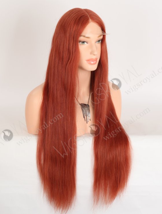 Luxurious Extra Long Orange Color Silky Straight 5x5 HD Lace Front Wig WR-CLF-081-33884