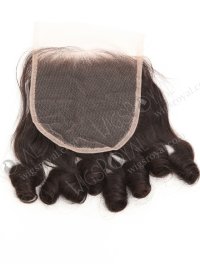 In Stock Indian Remy Hair 12" Vouge Curl Natural Color Top Closure STC-416
