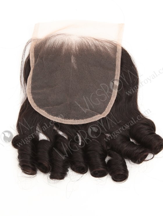 In Stock Indian Remy Hair 16" Vouge Curl Natural Color Top Closure STC-417