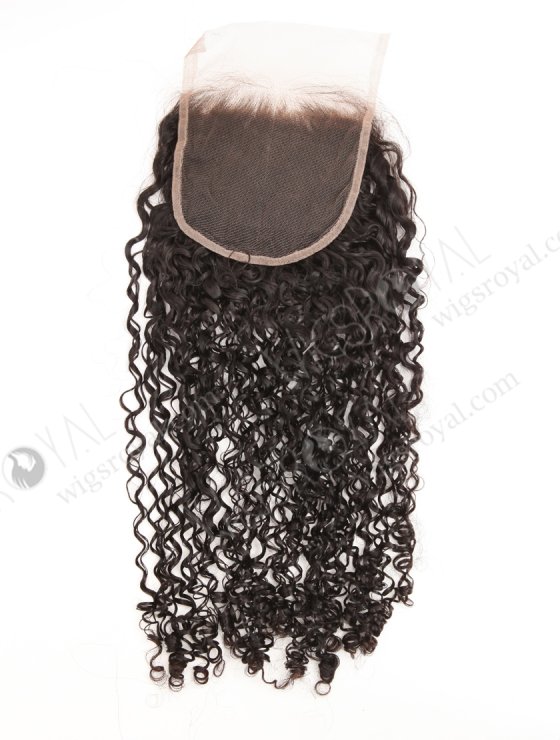 In Stock Indian Remy Hair 24" Tight Pixie Curl Natural Color Top Closure STC-413