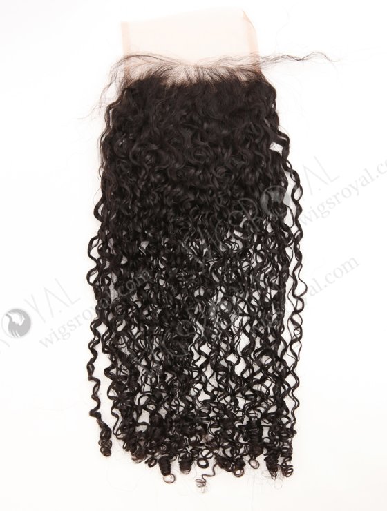In Stock Indian Remy Hair 24" Tight Pixie Curl Natural Color Top Closure STC-413-33879