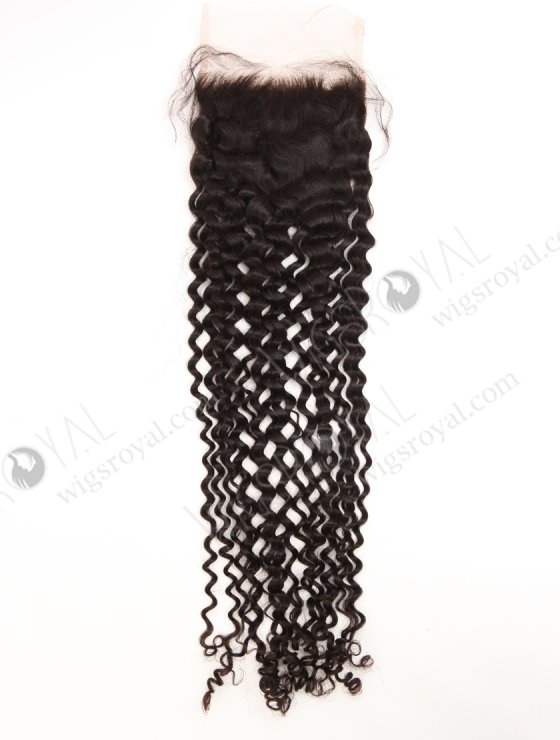 In Stock Indian Remy Hair 24" Deep Curly Natural Color Top Closure STC-414-33867