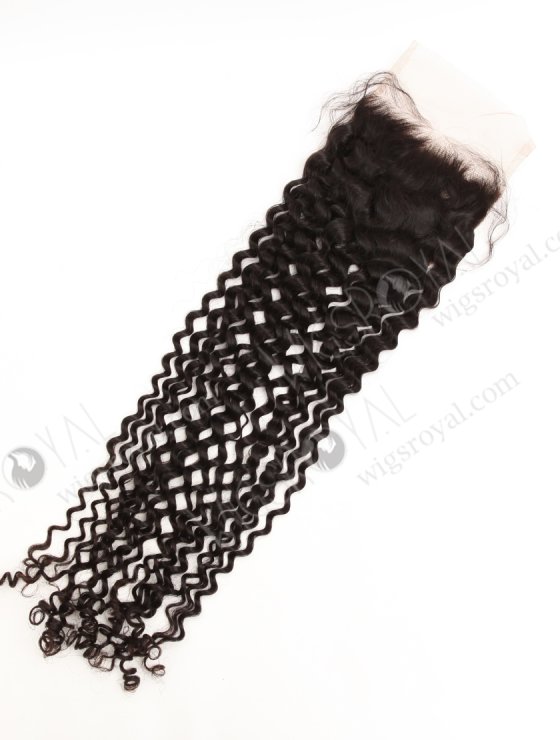 In Stock Indian Remy Hair 24" Deep Curly Natural Color Top Closure STC-414-33868