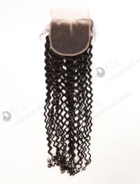 In Stock Indian Remy Hair 24" Deep Curly Natural Color Top Closure STC-414