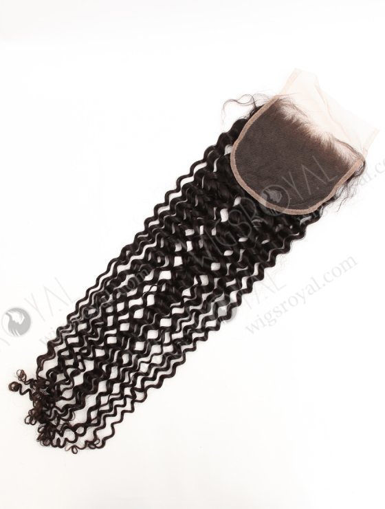 In Stock Indian Remy Hair 24" Deep Curly Natural Color Top Closure STC-414-33871
