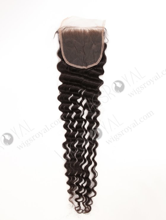 In Stock Indian Remy Hair 24" Deep Wave Natural Color Top Closure STC-415
