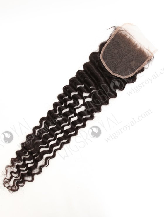 In Stock Indian Remy Hair 24" Deep Wave Natural Color Top Closure STC-415-33860