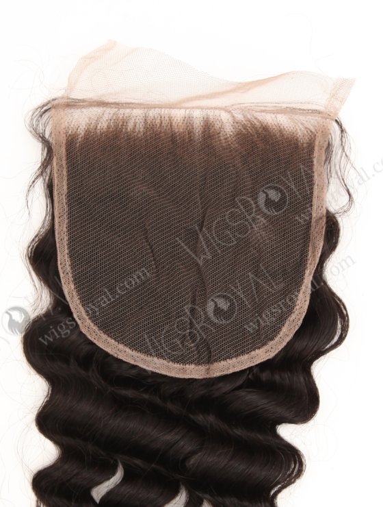 In Stock Indian Remy Hair 24" Deep Wave Natural Color Top Closure STC-415-33862