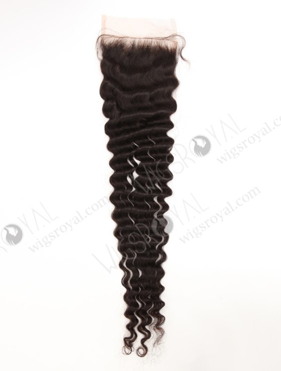 In Stock Indian Remy Hair 24" Deep Wave Natural Color Top Closure STC-415-33861