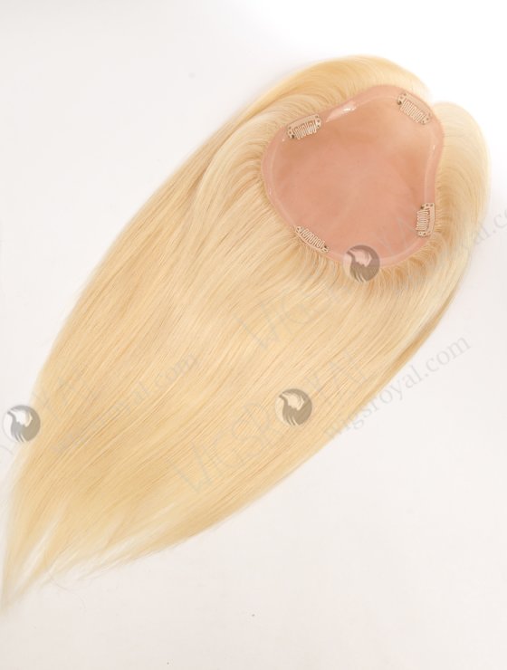 Luxurious Knot-free Human Hair Topper Blonde Color Realistic Hair Pieces WR-TC-128-33972