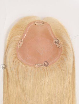 Luxurious Knot-free Human Hair Topper Blonde Color Realistic Hair Pieces WR-TC-128