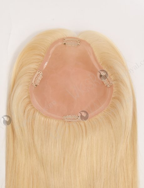 Luxurious Knot-free Human Hair Topper Blonde Color Realistic Hair Pieces WR-TC-128