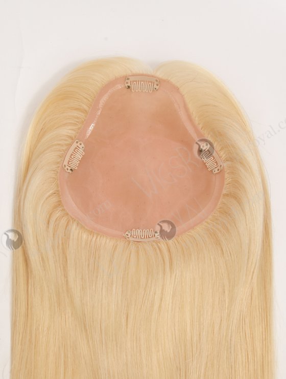 Luxurious Knot-free Human Hair Topper Blonde Color Realistic Hair Pieces WR-TC-128-33974