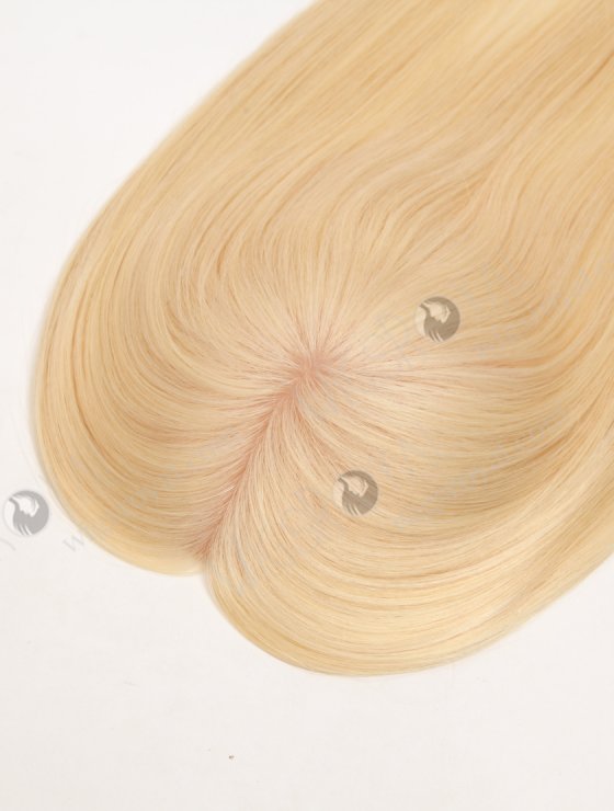 Luxurious Knot-free Human Hair Topper Blonde Color Realistic Hair Pieces WR-TC-128-33973