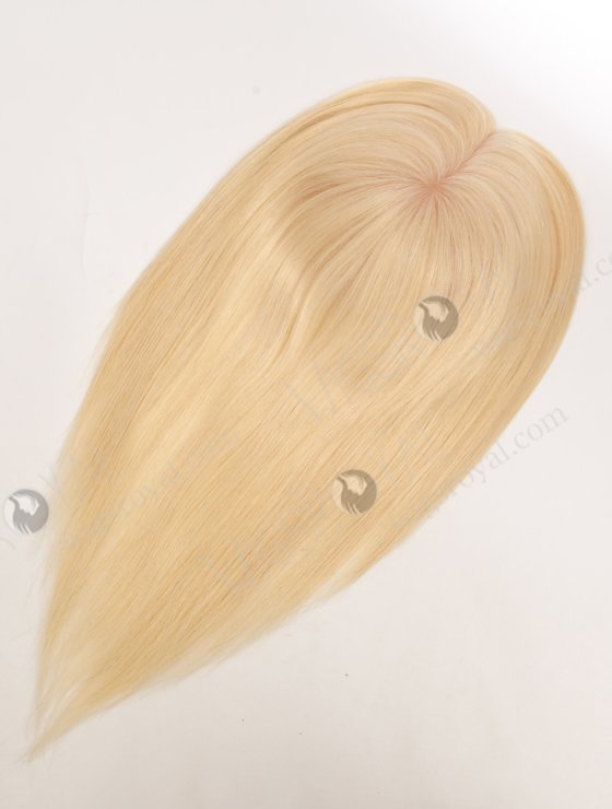 Luxurious Knot-free Human Hair Topper Blonde Color Realistic Hair Pieces WR-TC-128-33976