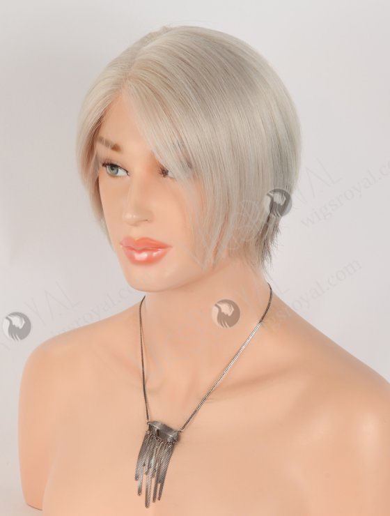 Grey Color Pixie Cut Wigs Lace Part Pre Plucked Short Wigs For Women WR-CLF-086-33959
