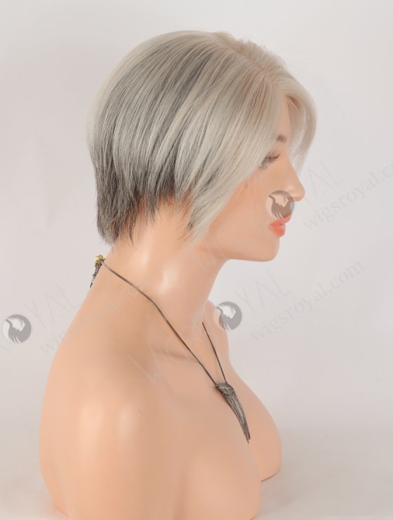 Grey Color Pixie Cut Wigs Lace Part Pre Plucked Short Wigs For Women WR-CLF-086-33960