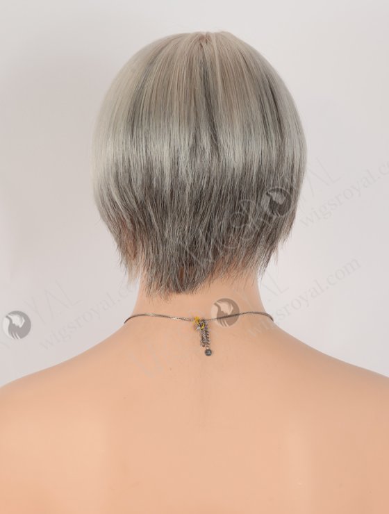 Grey Color Pixie Cut Wigs Lace Part Pre Plucked Short Wigs For Women WR-CLF-086-33961