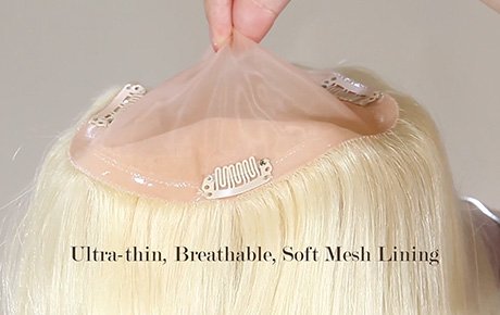Luxurious Knot-free Human Hair Topper Realistic Hair Pieces For Thinning Hair