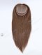 Clip On Seamless Silk Base Hair Topper 16 Inches Thick Ends Brown European Hair Topper-072