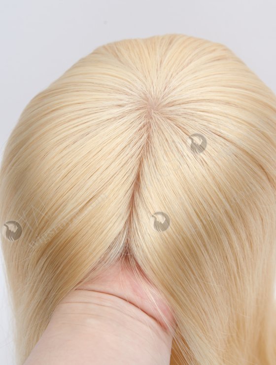 Best Real Human Hair Toppers for Women 16 Inch Blonde Color Full Volume Topper-073-34084