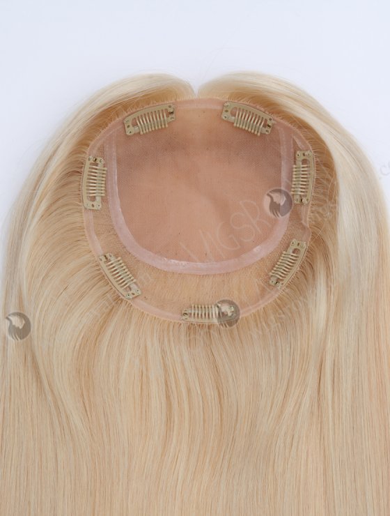 Best Real Human Hair Toppers for Women 16 Inch Blonde Color Full Volume Topper-073-34088