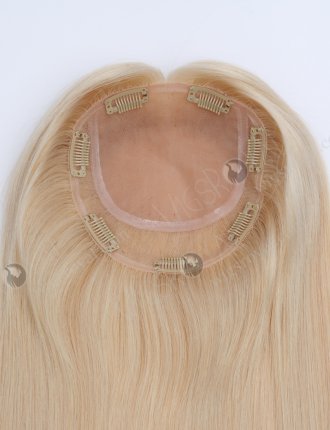 Best Real Human Hair Toppers for Women 16 Inch Blonde Color Full Volume Topper-073