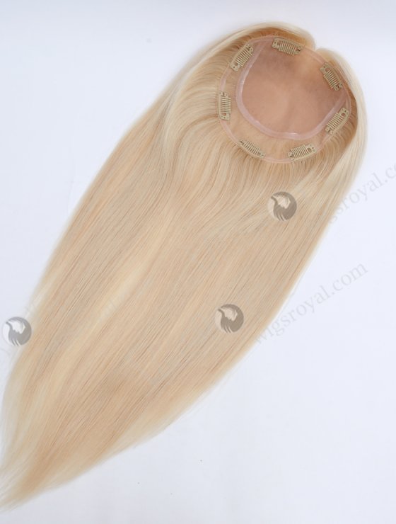 Best Real Human Hair Toppers for Women 16 Inch Blonde Color Full Volume Topper-073-34089