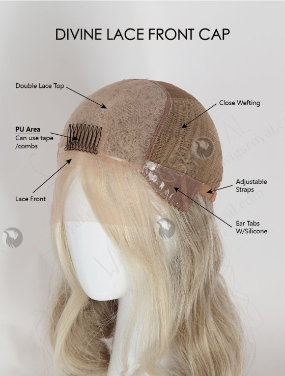 Beautiful Long Lace Front Wig With Grey Color RLF-08040-34218
