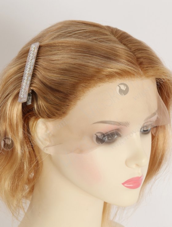 In Stock European Hair 8" Loose Body T8/16/24/8# Highlights Color Divine Lace Front Wig RLF-08092-34199