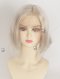 In Stock European Hair 8" Loose Body Platinum Gray Color Divine Lace Front Wig RLF-08091
