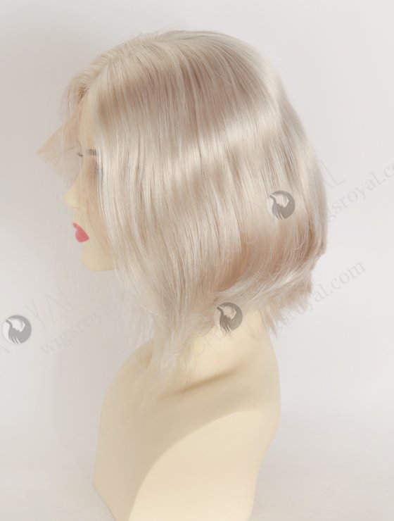 In Stock European Hair 8" Loose Body Platinum Gray Color Divine Lace Front Wig RLF-08091-34190