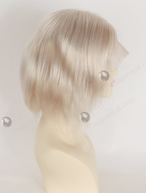 In Stock European Hair 8" Loose Body Platinum Gray Color Divine Lace Front Wig RLF-08091-34191