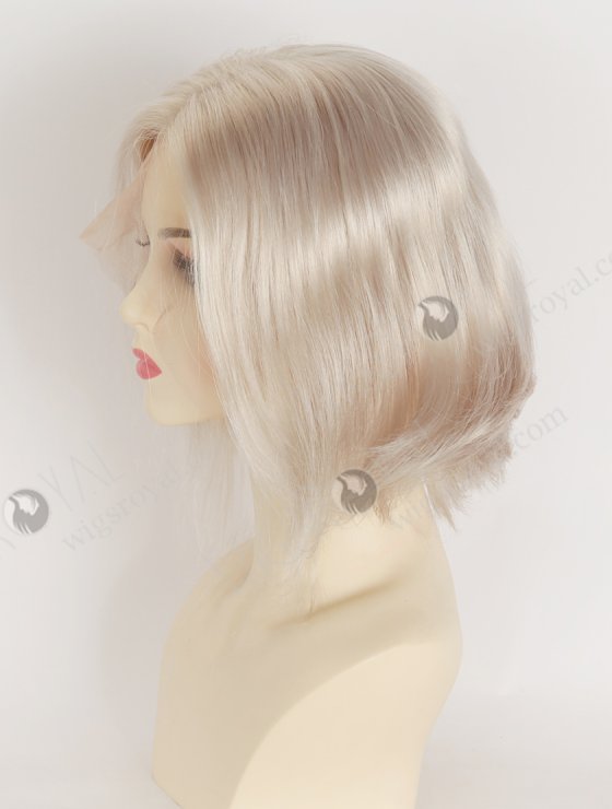 In Stock European Hair 8" Loose Body Platinum Gray Color Divine Lace Front Wig RLF-08091-34192