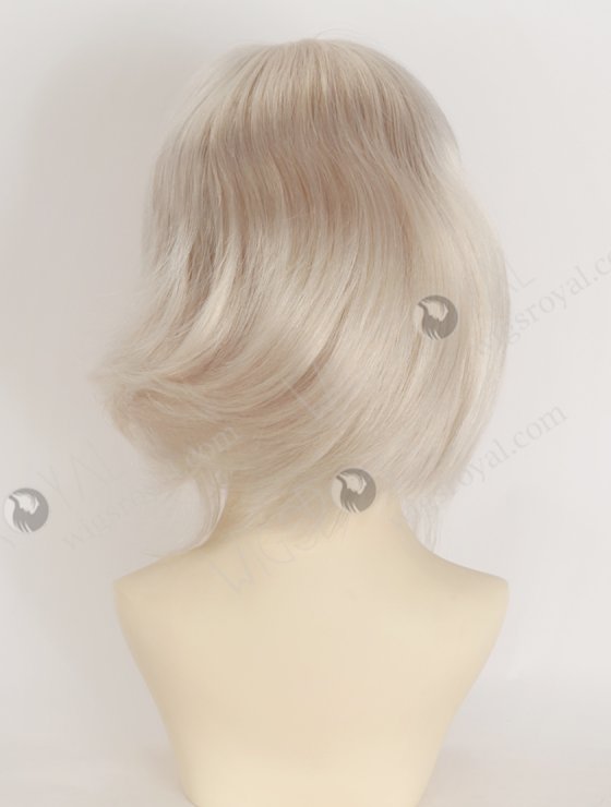 In Stock European Hair 8" Loose Body Platinum Gray Color Divine Lace Front Wig RLF-08091-34193
