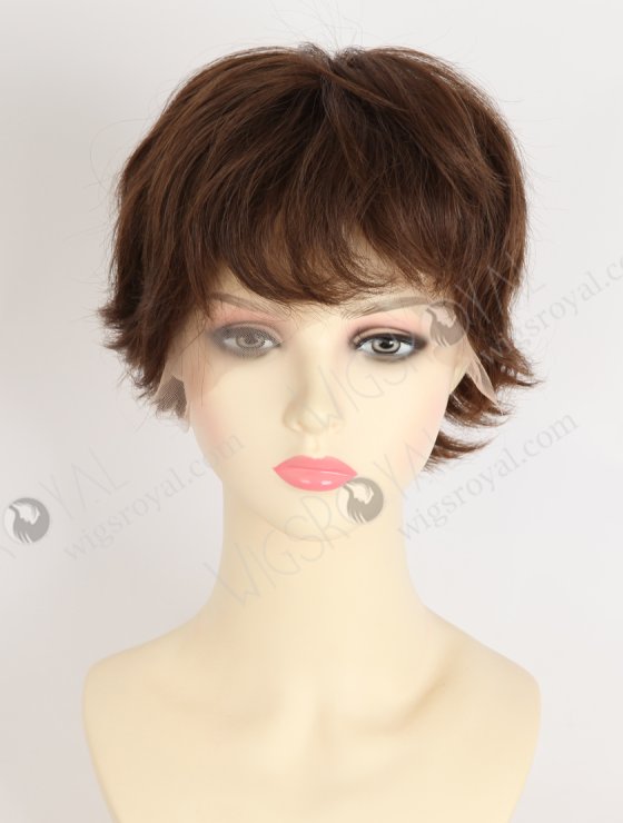 In Stock European Hair 6" Slight Wave 3/4# Blended Color Divine Lace Front Wig RLF-08089-34178