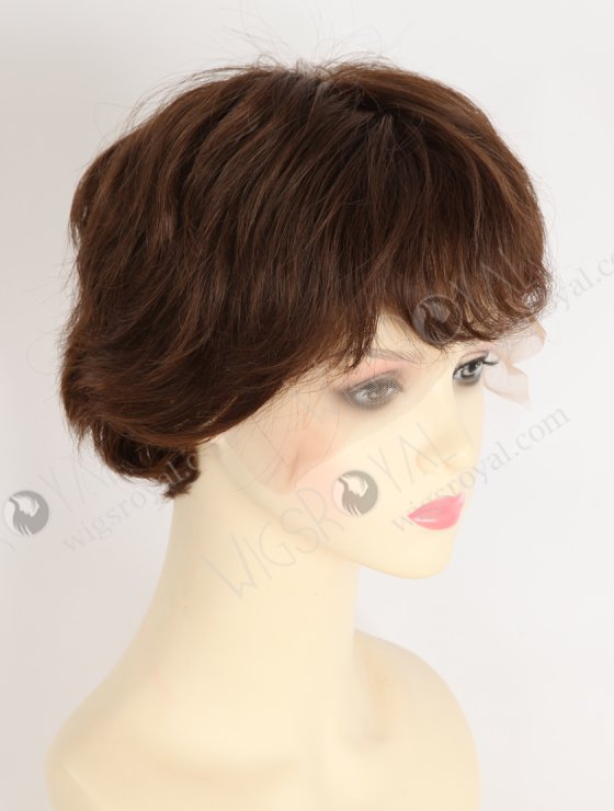 In Stock European Hair 6" Slight Wave 3/4# Blended Color Divine Lace Front Wig RLF-08089-34179
