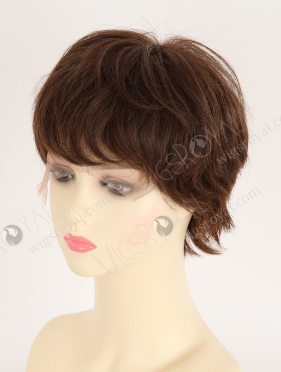 In Stock European Hair 6" Slight Wave 3/4# Blended Color Divine Lace Front Wig RLF-08089-34181